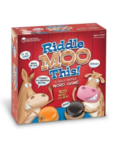 Learning Resources Riddle Moo This Silly Riddle Word Game In No Color