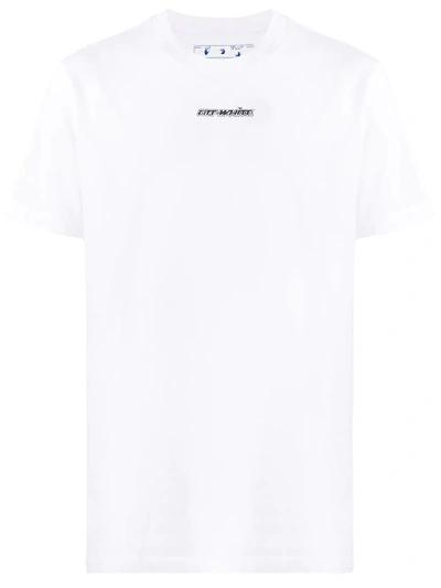 Shop Off-white Marker Logo T-shirt White Blue