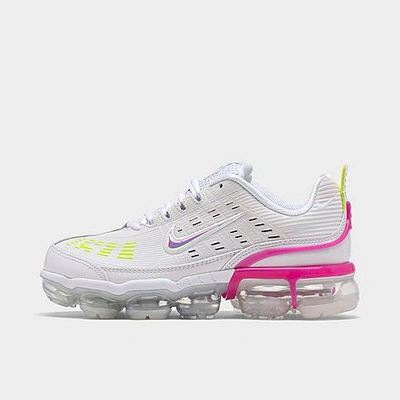 Shop Nike Women's Air Vapormax 360 Running Shoes In Platinum Tint/white/volt/fire Pink