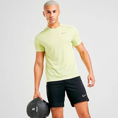 Shop Nike Men's Dri-fit Miler Running T-shirt In Yellow