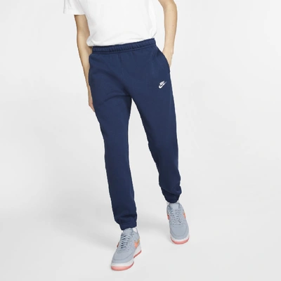 Shop Nike Men's  Sportswear Club Fleece Pants In Blue