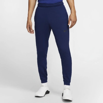 Shop Nike Dri-fit Men's Fleece Training Pants In Blue Void,black