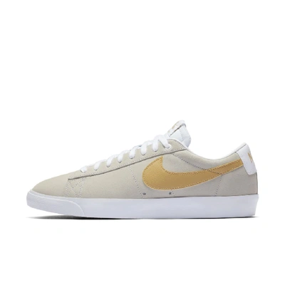 Shop Nike Sb Blazer Low Gt Skate Shoe (white) In White,white,light Thistle,club Gold