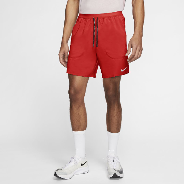 red nike running shorts