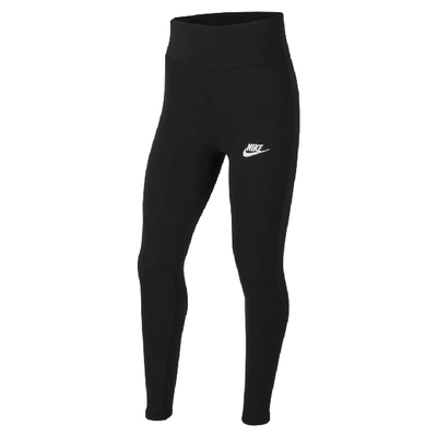 Shop Nike Sportswear Favorites Big Kids' (girls') High-waisted Leggings In Black