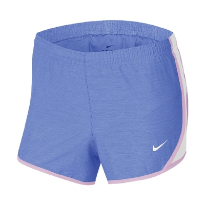 Shop Nike Dri-fit Tempo Big Kids' Running Shorts In Royal Pulse,white,light Arctic Pink,white