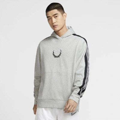 Shop Nike Spotlight Men's Basketball Hoodie In Dark Grey Heather,black,white