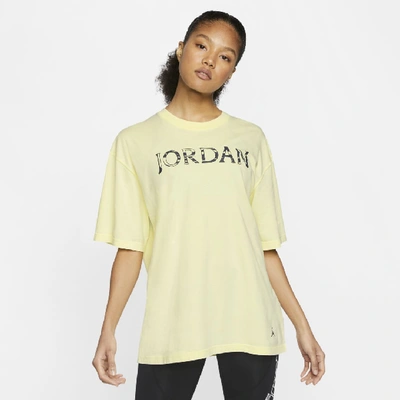 Shop Jordan Utility Women's Oversize T-shirt In Yellow