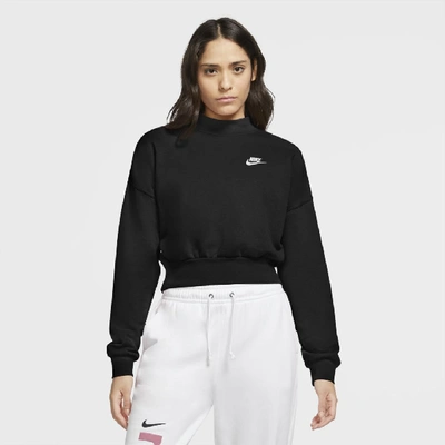 Shop Nike Sportswear Essential Women's Fleece (black) In Black,white