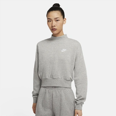 Nike sportswear essential fleece mock neck sweatshirt new arrivals