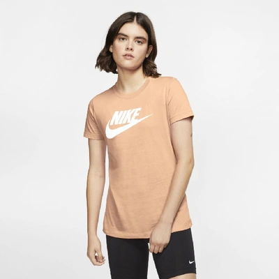 Shop Nike Sportswear Essential T-shirt (orange Chalk) - Clearance Sale In Orange Chalk,white