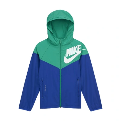 Nike Kids' Sportswear Windrunner Jacket (big Boy) In Stadium Green/game  Royal/game Royal/white | ModeSens
