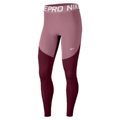 Shop Nike Pro Women's Tights In Red