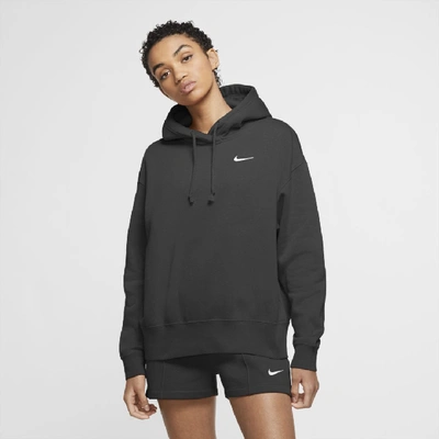 Shop Nike Sportswear Women's Fleece Hoodie In Black,white