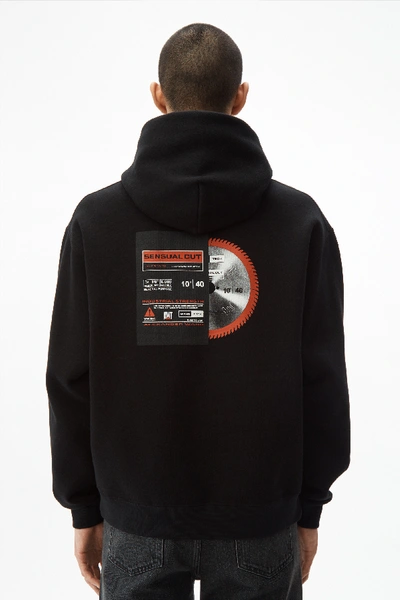 Shop Alexander Wang Saw Blade Hoodie In Black