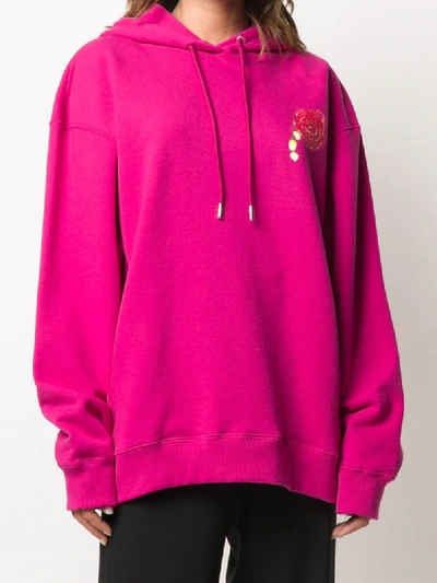 Shop Opening Ceremony Graphic-print Oversized Hoodie In Pink