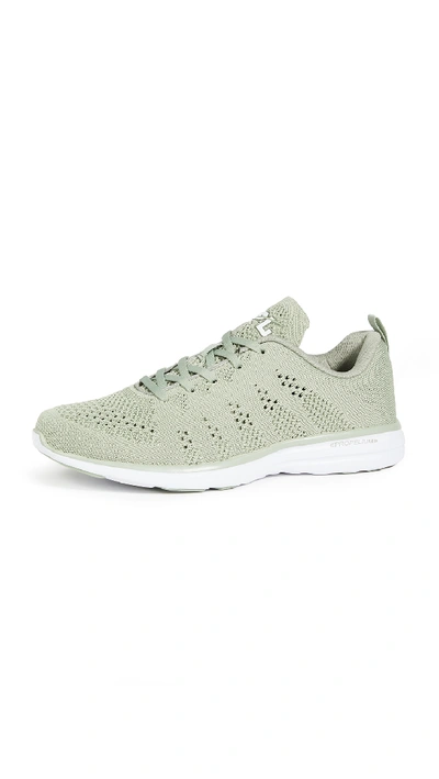 Shop Apl Athletic Propulsion Labs Techloom Pro Running Sneakers In Pale Moss/white