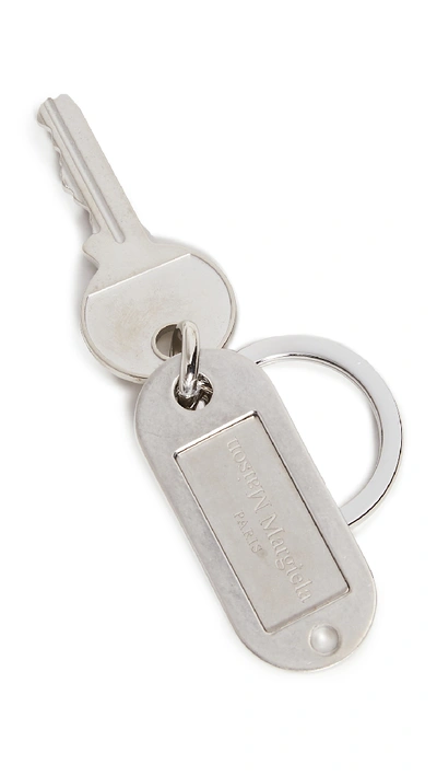 Shop Maison Margiela Logo Keyring In Palladio Burrattatto