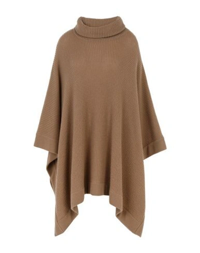 Shop Ralph Lauren Collection Woman Cape Camel Size S Cashmere In Beige