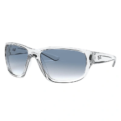 Shop Ray Ban Rb4300 Sunglasses In Transparent