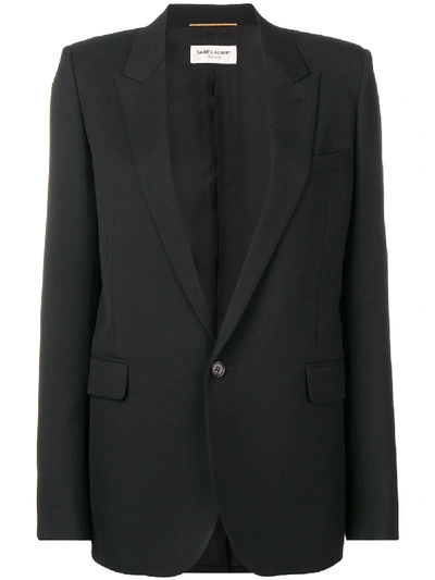 Shop Saint Laurent Tailored Single-breasted Blazer In Black