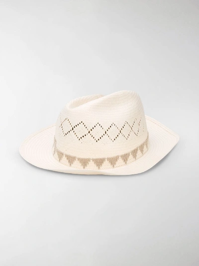 Shop Super Duper Hats Regular Crown Fedora Hat In White