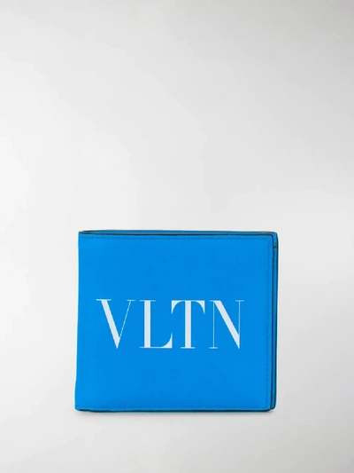 Shop Valentino Vltn Wallet In Blue