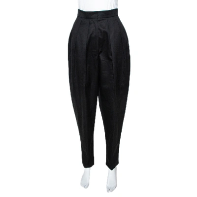 Pre-owned Saint Laurent Black Cotton Carrot Pants S