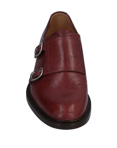 Shop Gucci Loafers In Brick Red