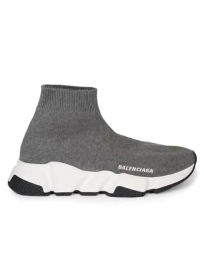Shop Balenciaga Speed Sneakers In Dark Grey