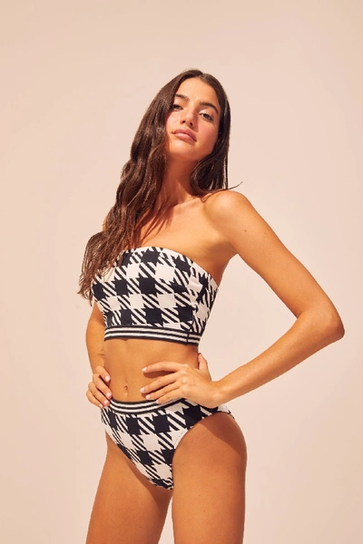 Shop Solid & Striped The Bella Bikini Top In Black Gingham