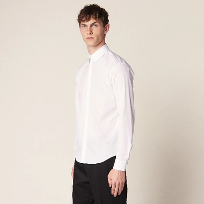 Shop Sandro Cotton Shirt In Blanc