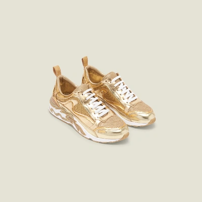 Sandro Flame Sneakers In Full Gold ModeSens