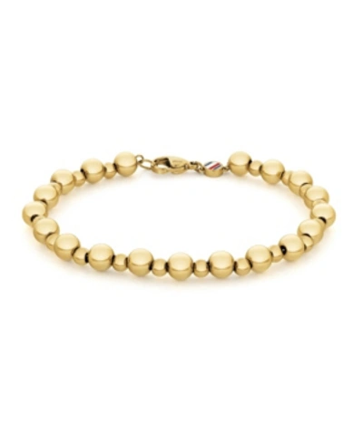 Shop Tommy Hilfiger Women's Gold-tone Bead Chain Bracelet