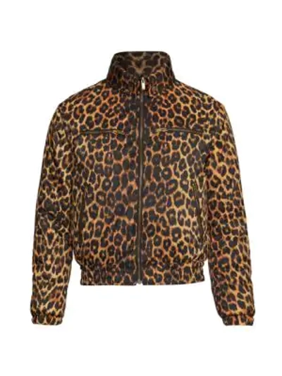 Shop Saint Laurent Leopard-print Bomber Jacket