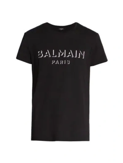 Shop Balmain 3d Logo Graphic T-shirt In Noir