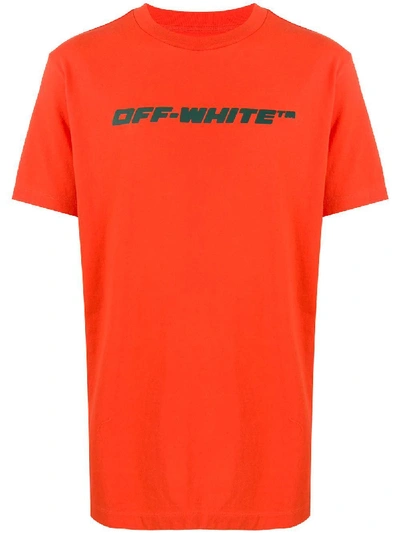 Shop Off-white Trellis Worker Logo T-shirt In Orange