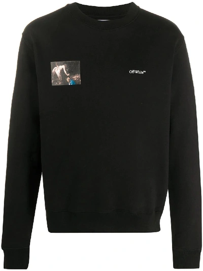 Shop Off-white Caravaggio Angel Sweatshirt Black