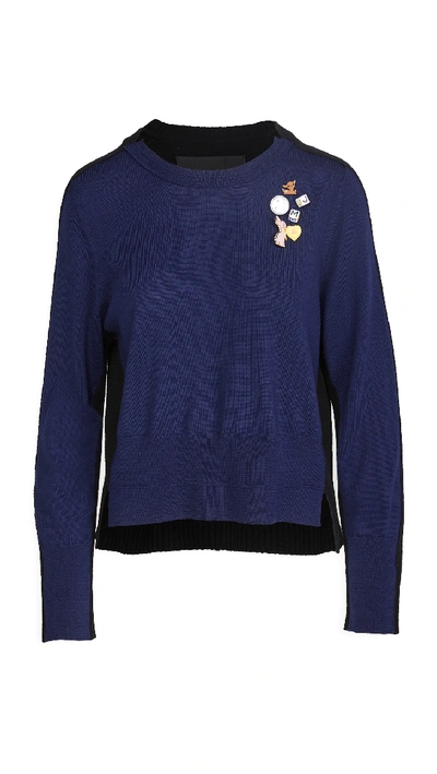 Shop The Marc Jacobs The Diy Sweater In Navy Multi