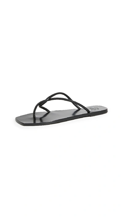 Shop Atp Atelier Alessano Thong Sandals In Black