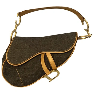 Pre-owned Dior Saddle Vintage Cloth Handbag In Other