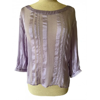 Pre-owned Baum Und Pferdgarten Silk Blouse In Purple