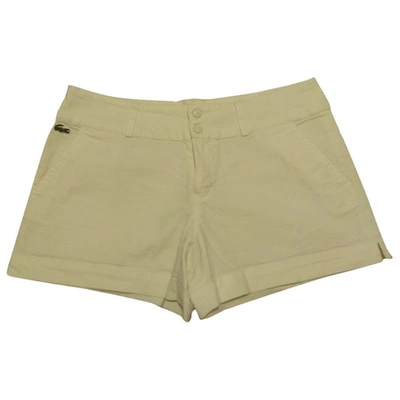 Pre-owned Lacoste White Cotton - Elasthane Shorts