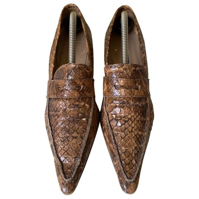Pre-owned Fratelli Rossetti Brown Alligator Flats