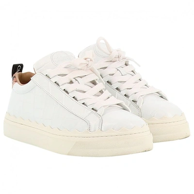 Pre-owned Chloé Leather Trainers In White