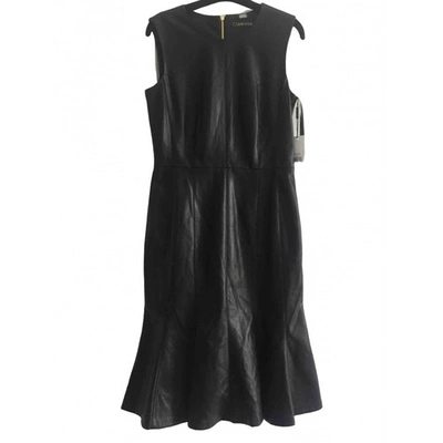 Pre-owned Calvin Klein Black Leather Dress