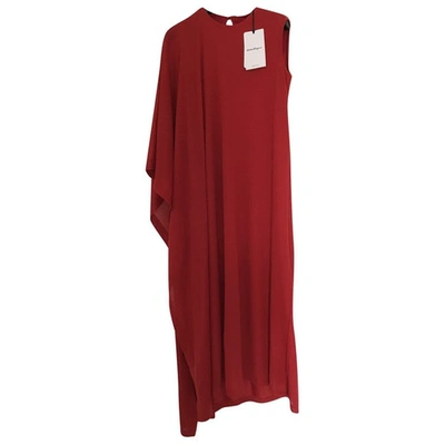 Pre-owned Ferragamo Red Cashmere Dress