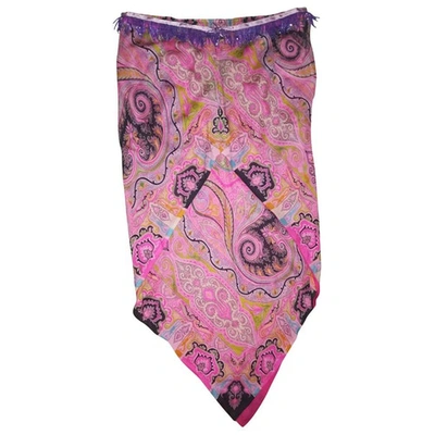 Pre-owned Etro Pink Silk Skirt