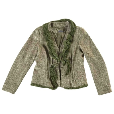 Pre-owned Alberta Ferretti Wool Short Vest In Green