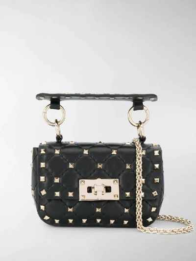 Shop Valentino Mini Rockstud Spike Bag In Black
